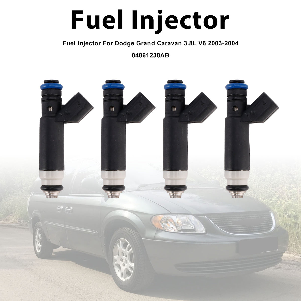 Dodge Grand Caravan 3.8L V6 2003-2004 04861238AB 6PCS Fuel Injector