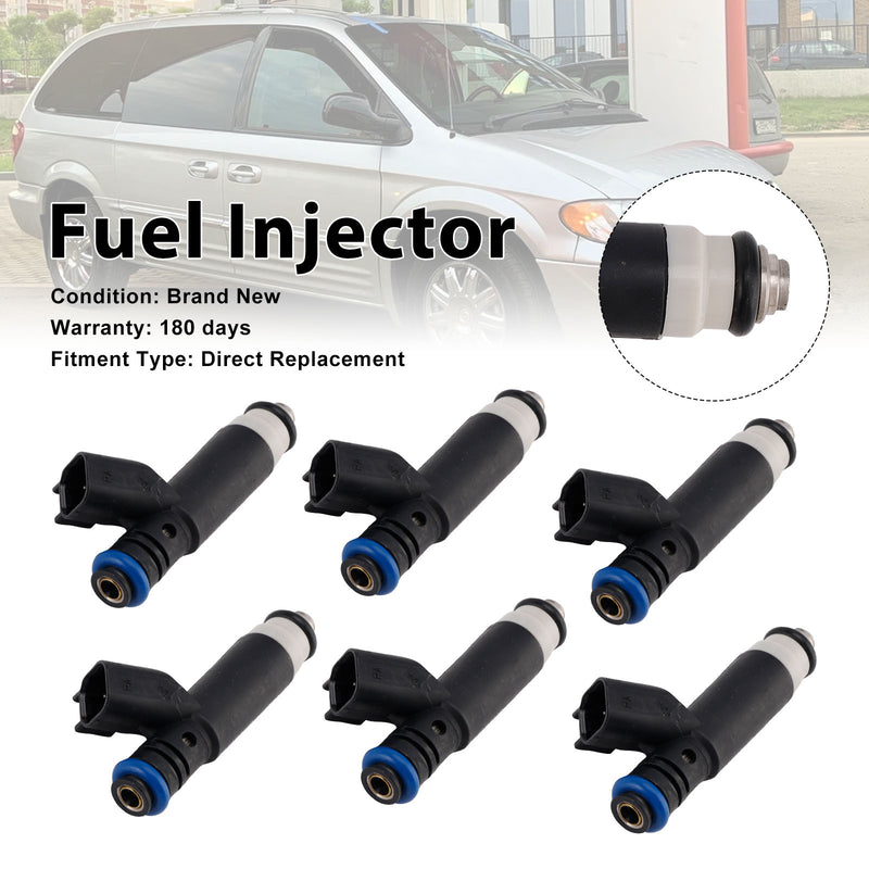 Dodge Grand Caravan 3.8L V6 2003-2004 04861238AB 6PCS Fuel Injector