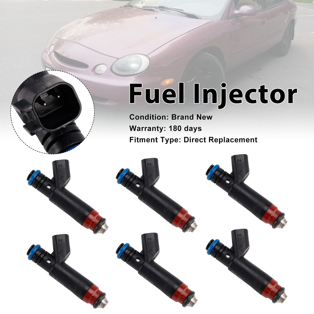 Ford Taurus 3.0L V6 2006-2007 6F1E-A4A 6F1EA4A 6PCS Fuel Injector