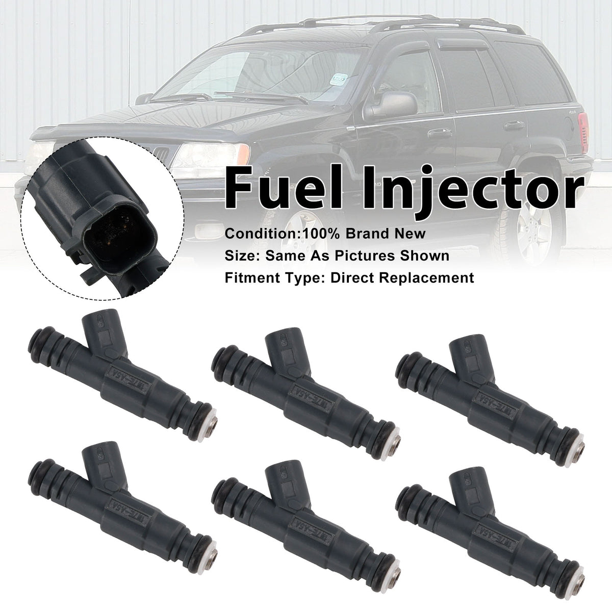 Jeep Cherokee 1999-2000 TJ L4 1999-2002 0280156048 6PCS Fuel Injector