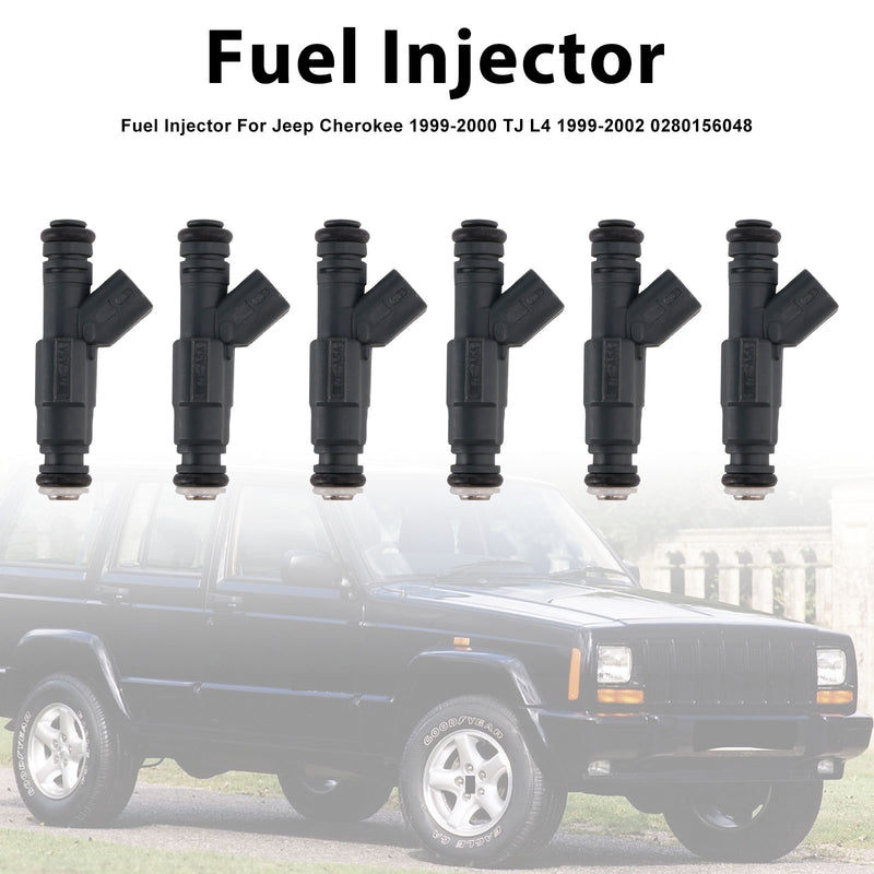 Jeep Cherokee 1999-2000 TJ L4 1999-2002 0280156048 6PCS Fuel Injector