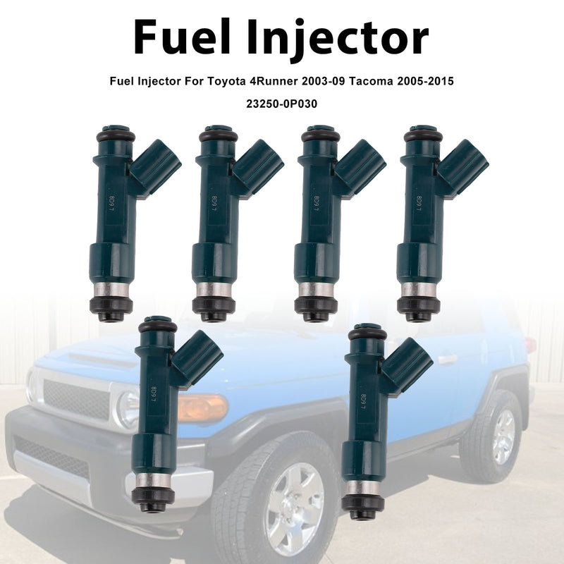 Toyota 4Runner 2003-2009 Tacoma 2005-2015 23250-0P030 6PCS Fuel Injector