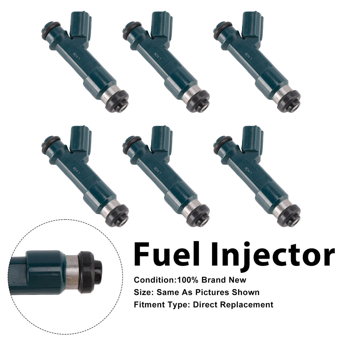 Toyota 4Runner 2003-2009 Tacoma 2005-2015 23250-0P030 6PCS Fuel Injector