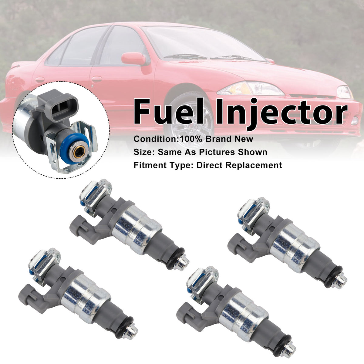 Chevrolet Cavalier 2002 Classic 2004-2005 12569091 4PCS Fuel Injector