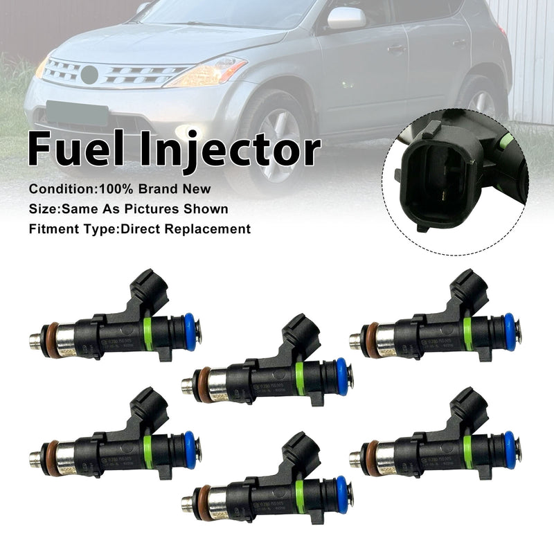 Nissan Murano 2003-2004 Quest 2004-2009 16600-7y000 6PCS Fuel Injector