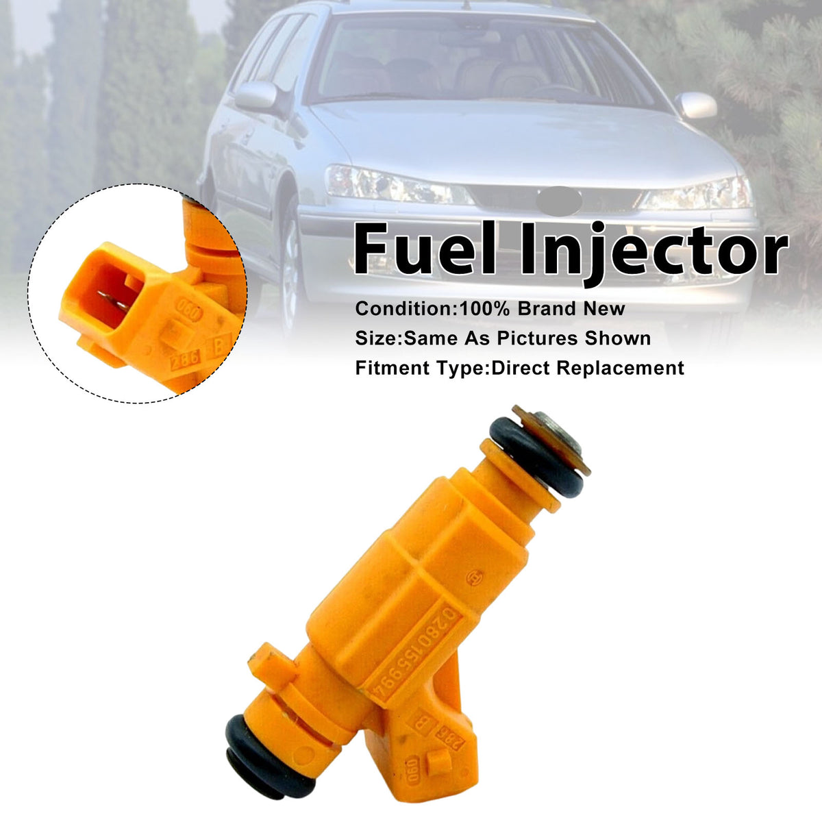 Peugeot 607 For Renault Clio II 2000-2002 0280155994 1PCS Fuel Injector