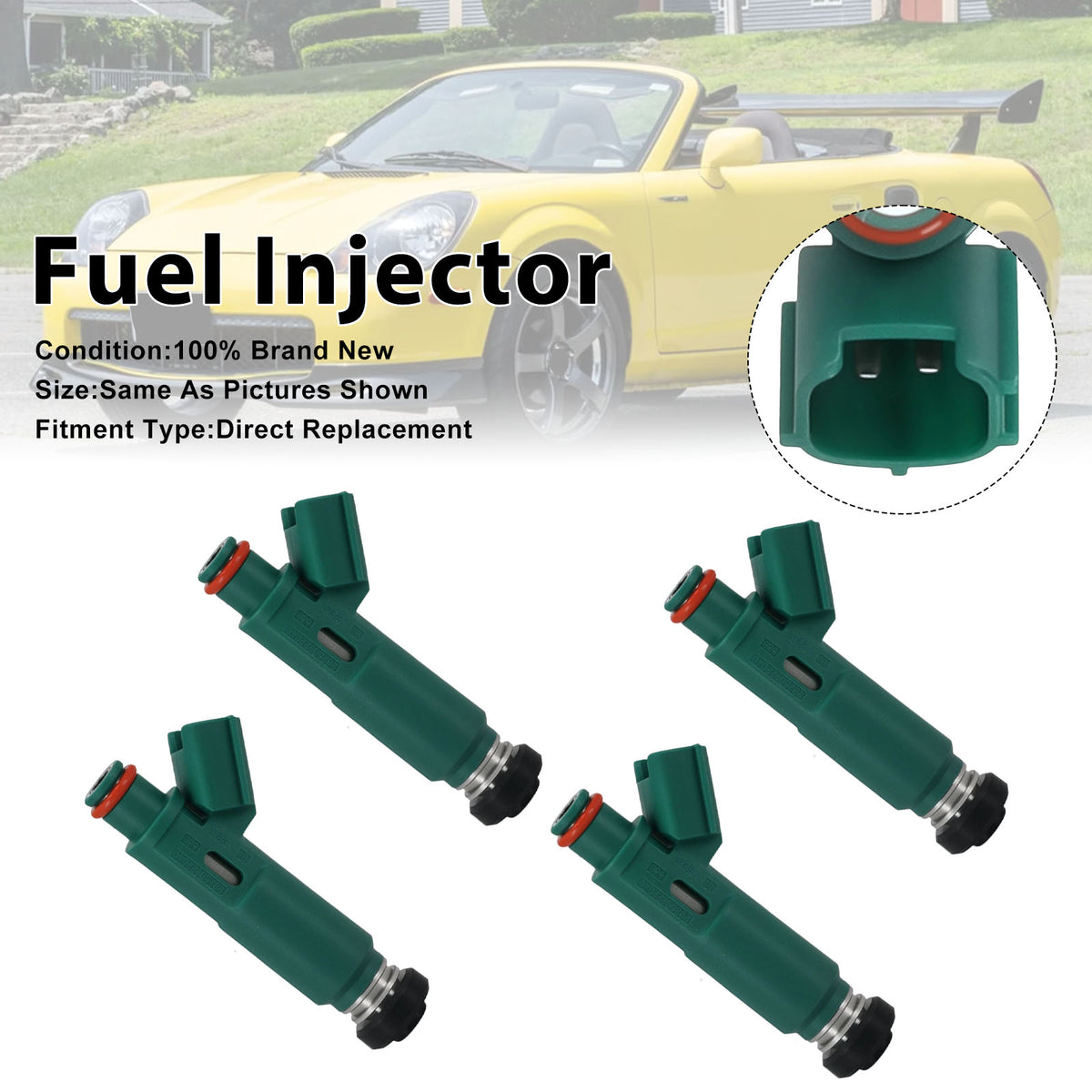 Toyota Celica 2000-2005 Corolla 2000-2004 23250-22040 4PCS Fuel Injector