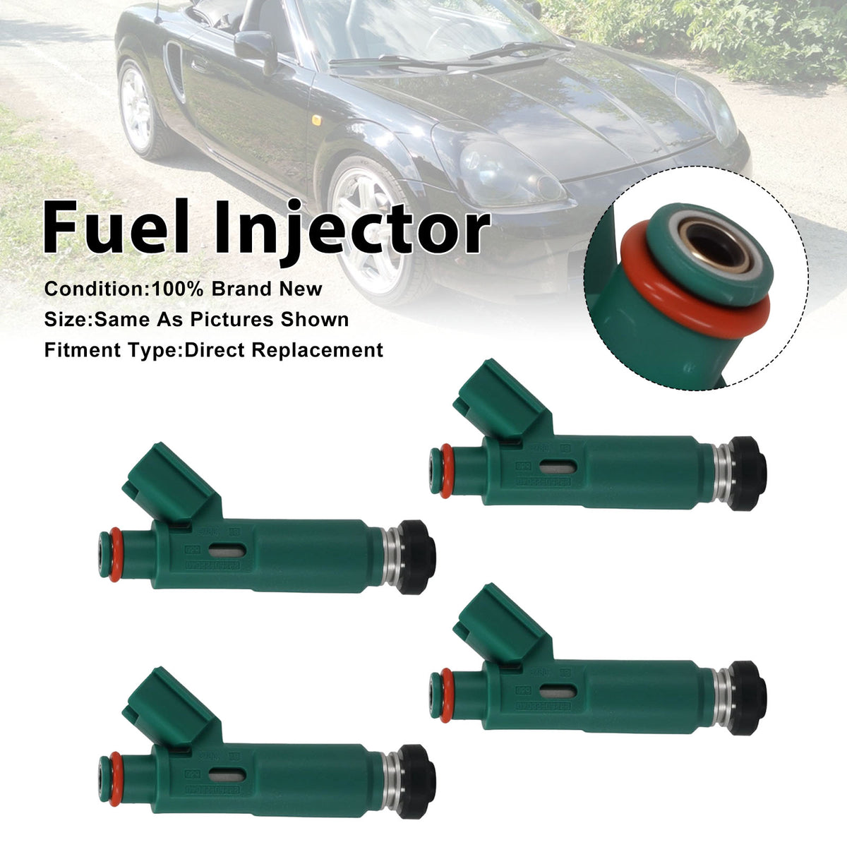 Toyota Celica 2000-2005 Corolla 2000-2004 23250-22040 4PCS Fuel Injector