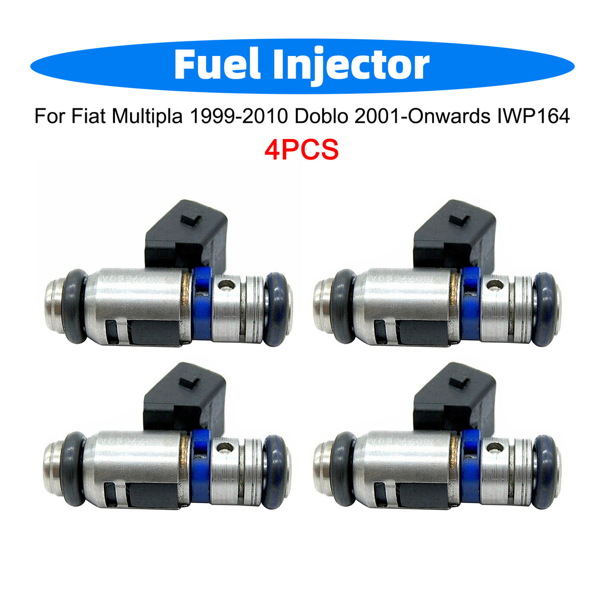 Fiat Multipla 1999-2010 Doblo 2001-Onwards IWP164 4PCS Fuel Injector