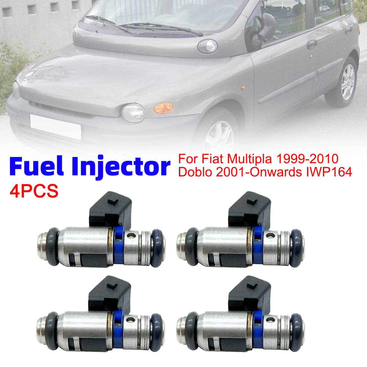 Fiat Multipla 1999-2010 Doblo 2001-Onwards IWP164 4PCS Fuel Injector