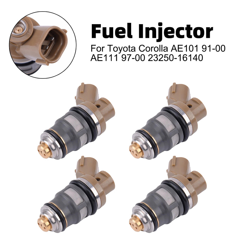 Toyota Corolla AE101 1991-2000 AE111 1997-2000 23250-16140 4PCS Fuel Injector