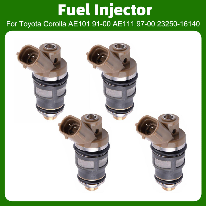 Toyota Corolla AE101 1991-2000 AE111 1997-2000 23250-16140 4PCS Fuel Injector