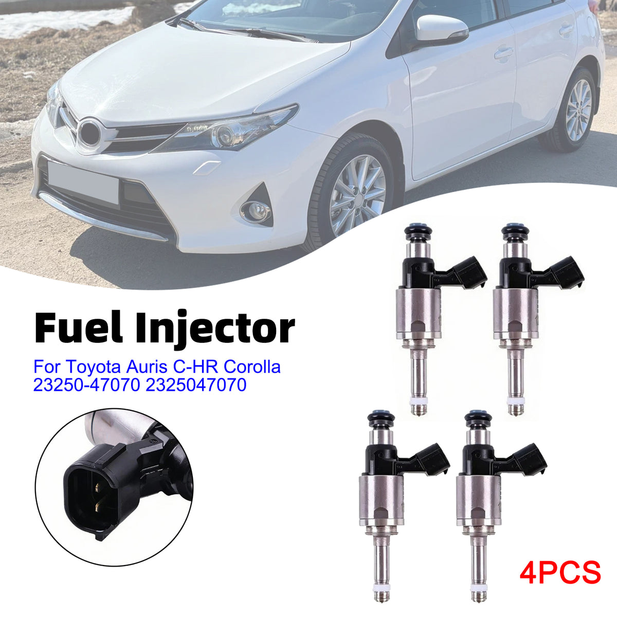 Toyota Auris C-HR Corolla 23250-47070 2325047070 4PCS Fuel Injector