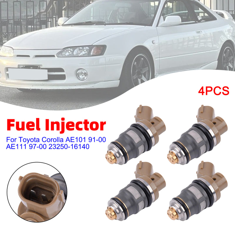 Toyota Corolla AE101 1991-2000 AE111 1997-2000 23250-16140 4PCS Fuel Injector