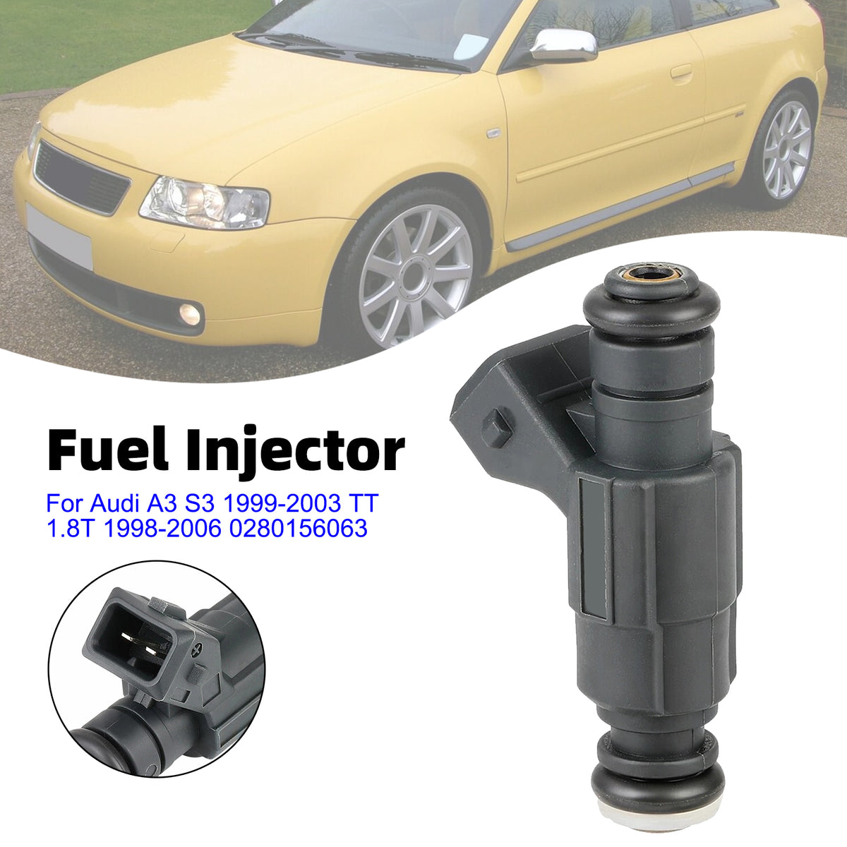Audi A3 S3 1999-2003 TT 1.8T 1998-2006 0280156063 1PCS Fuel Injector