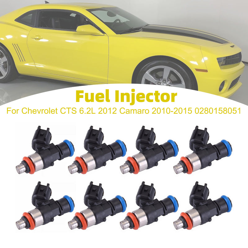 Chevrolet CTS 6.2L 2012 Camaro 2010-2015 0280158051 8PCS Fuel Injector