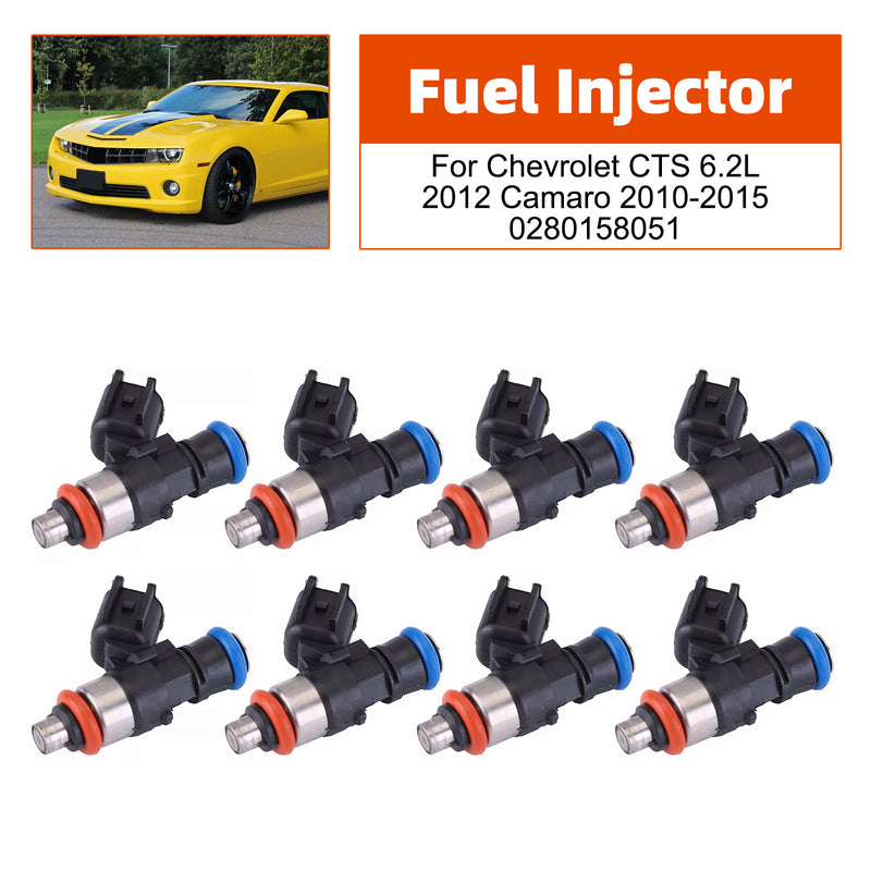 Chevrolet CTS 6.2L 2012 Camaro 2010-2015 0280158051 8PCS Fuel Injector