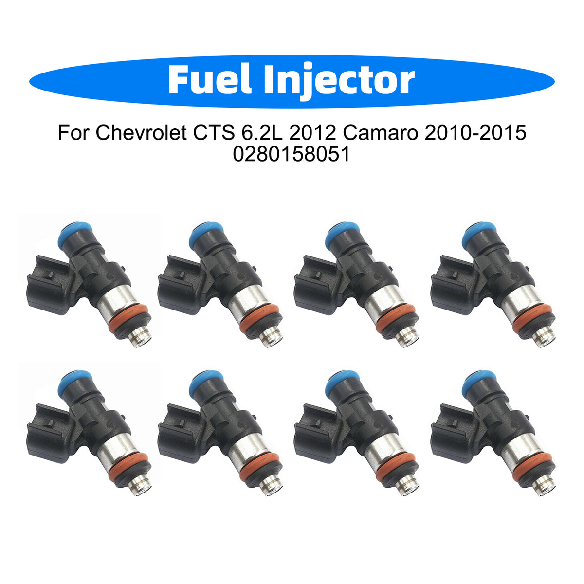 Chevrolet CTS 6.2L 2012 Camaro 2010-2015 0280158051 8PCS Fuel Injector