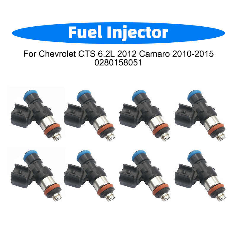 Chevrolet CTS 6.2L 2012 Camaro 2010-2015 0280158051 8PCS Fuel Injector