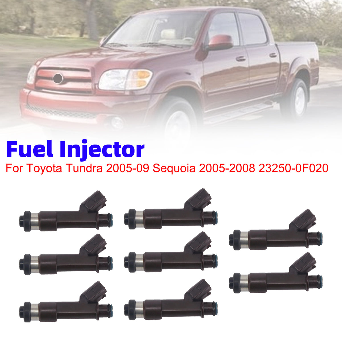 Toyota Tundra 2005-2009 Sequoia 2005-2008 23250-0F020 8PCS Fuel Injector