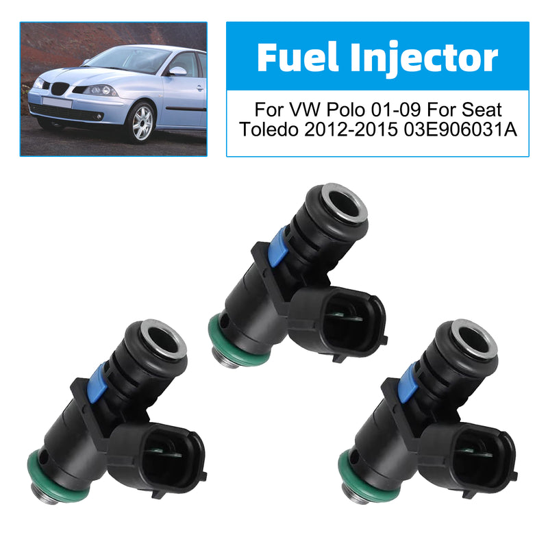 VW Polo 2001-2009 For Seat Toledo 2012-2015 03E906031A 3Pcs Fuel Injector