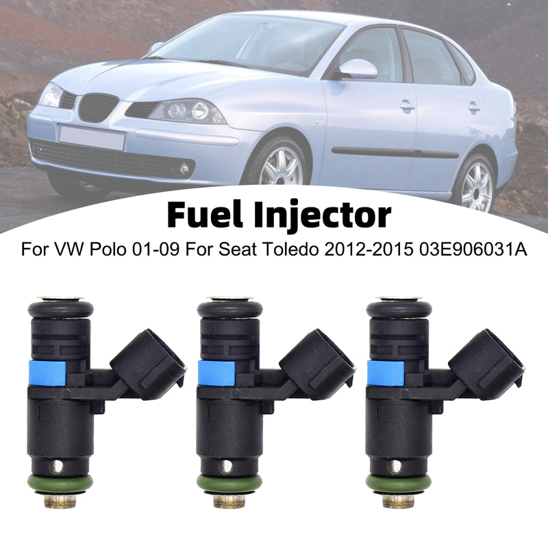 VW Polo 2001-2009 For Seat Toledo 2012-2015 03E906031A 3Pcs Fuel Injector