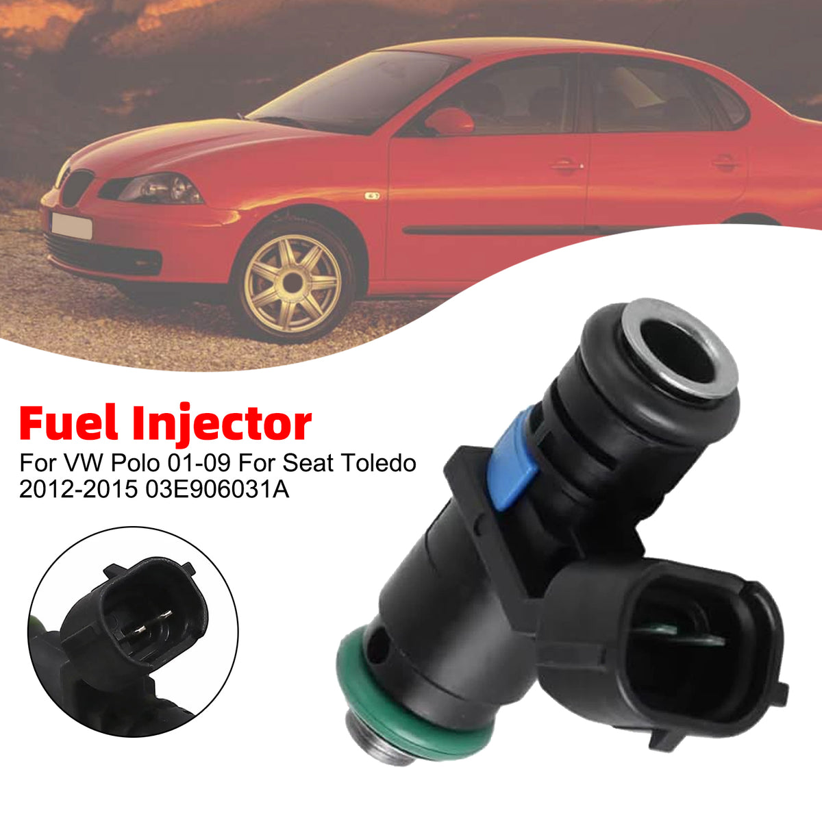 VW Polo 2001-2009 For Seat Toledo 2012-2015 03E906031A 1PCS Fuel Injector