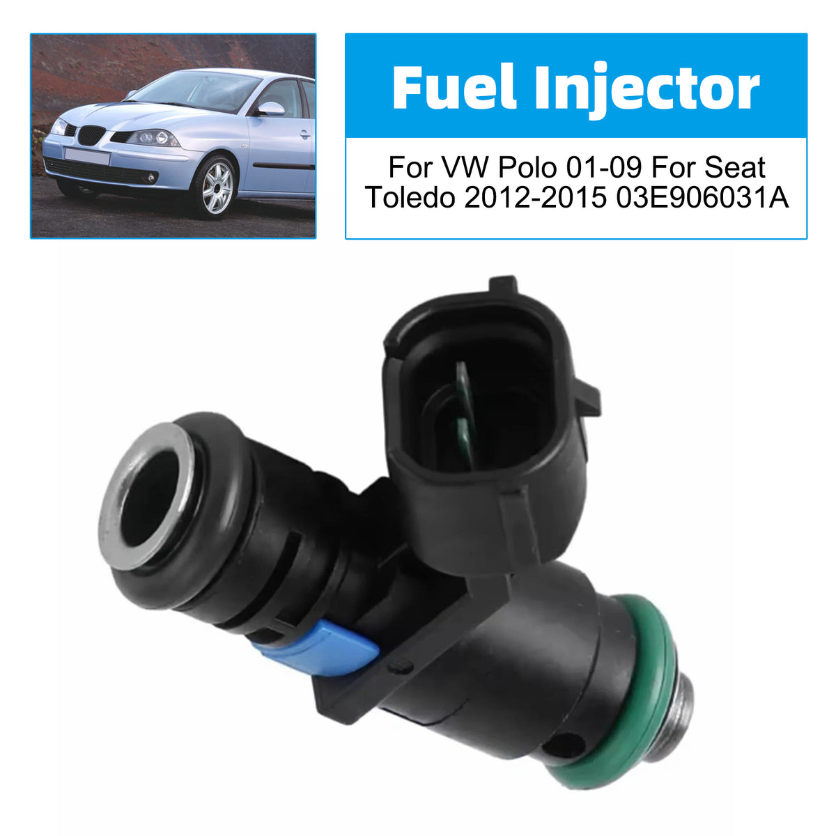 VW Polo 2001-2009 For Seat Toledo 2012-2015 03E906031A 1PCS Fuel Injector