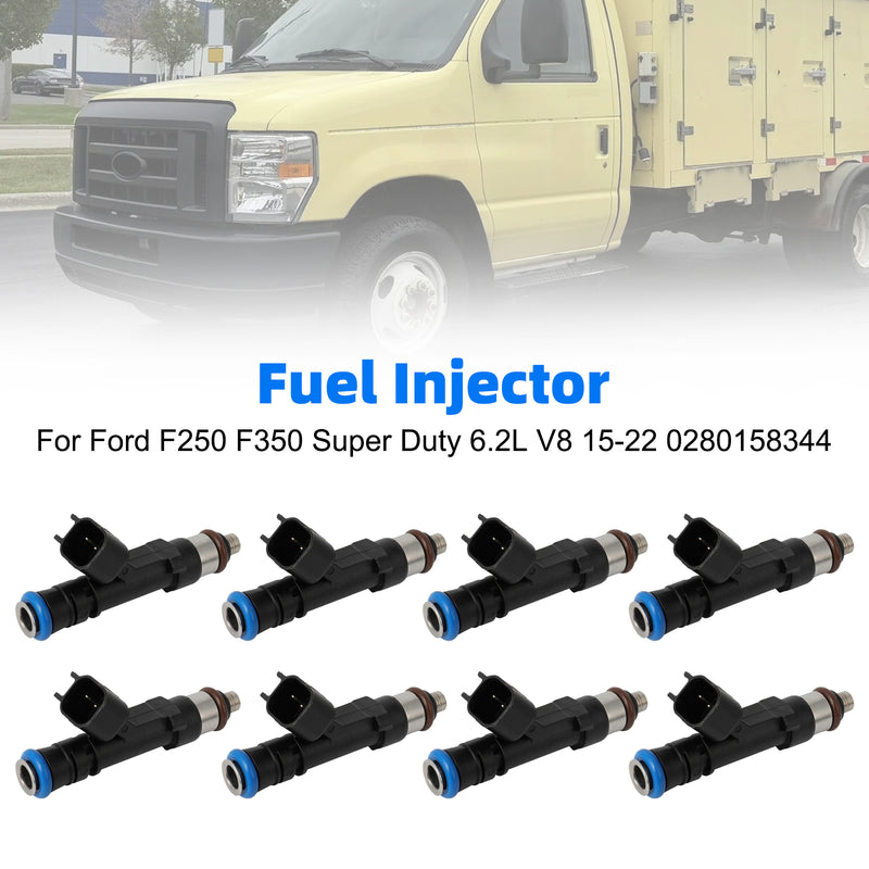 Ford F250 F350 Super Duty 6.2L V8 2015-2022 0280158344 8PCS Fuel Injector
