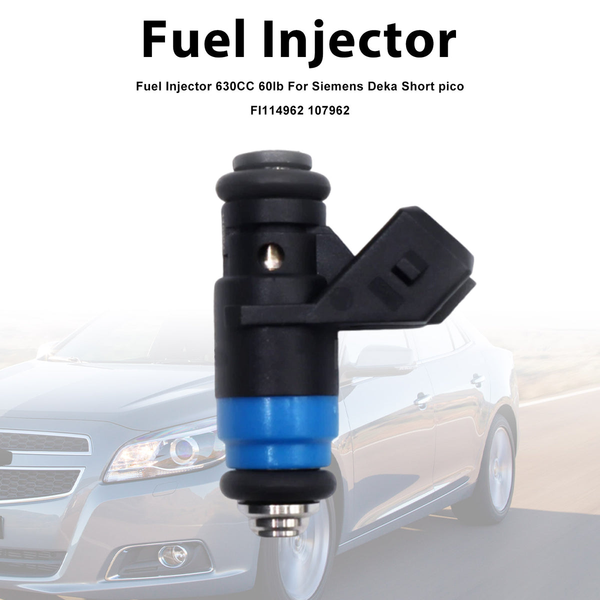 Siemens Deka Short pico FI114962 107962 1PCS Fuel Injector 630CC 60lb