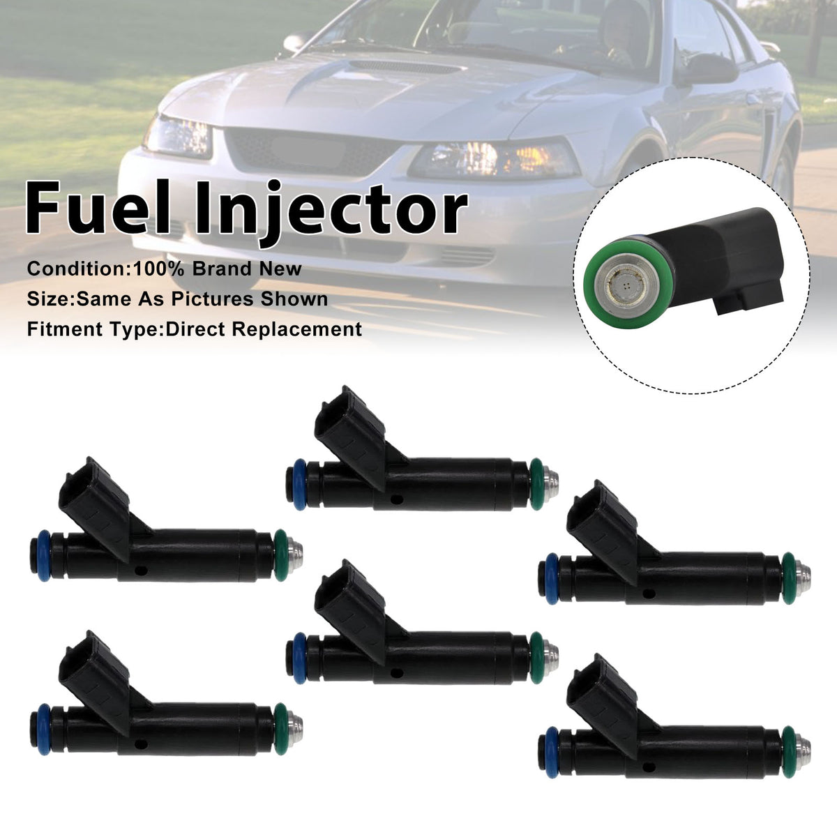 Ford Mustang 2001-2004 Ranger 2001-2003 1F2Z9F593BA 6PCS Fuel Injector