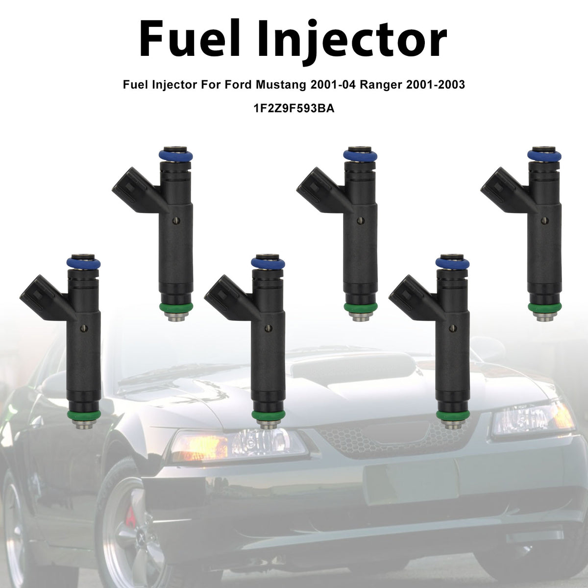 Ford Mustang 2001-2004 Ranger 2001-2003 1F2Z9F593BA 6PCS Fuel Injector
