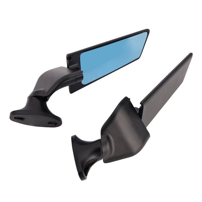 Honda CBR600F 2011-2014 CBR650R 2019-2023 Black Wing Fin Rearview Mirrors