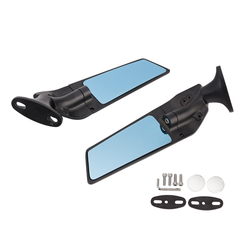 Honda CBR600F 2011-2014 CBR650R 2019-2023 Black Wing Fin Rearview Mirrors