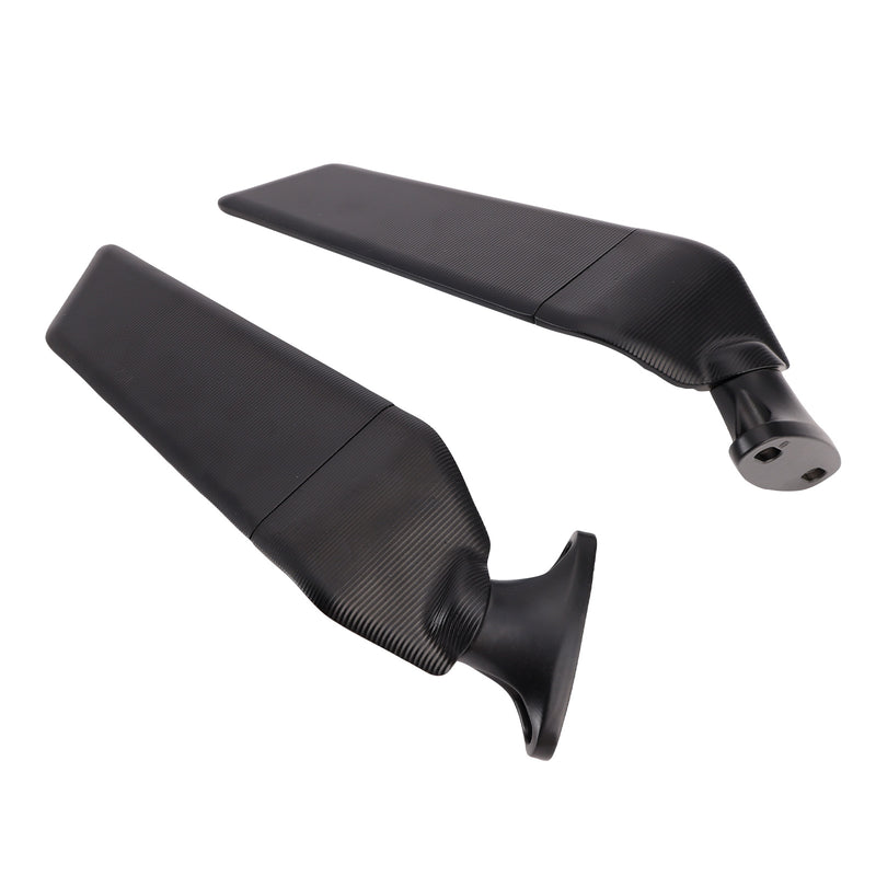 Honda CBR600F 2011-2014 CBR650R 2019-2023 Black Wing Fin Rearview Mirrors