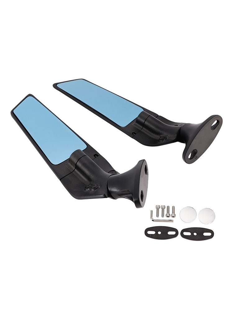 Honda CBR600F 2011-2014 CBR650R 2019-2023 Black Wing Fin Rearview Mirrors