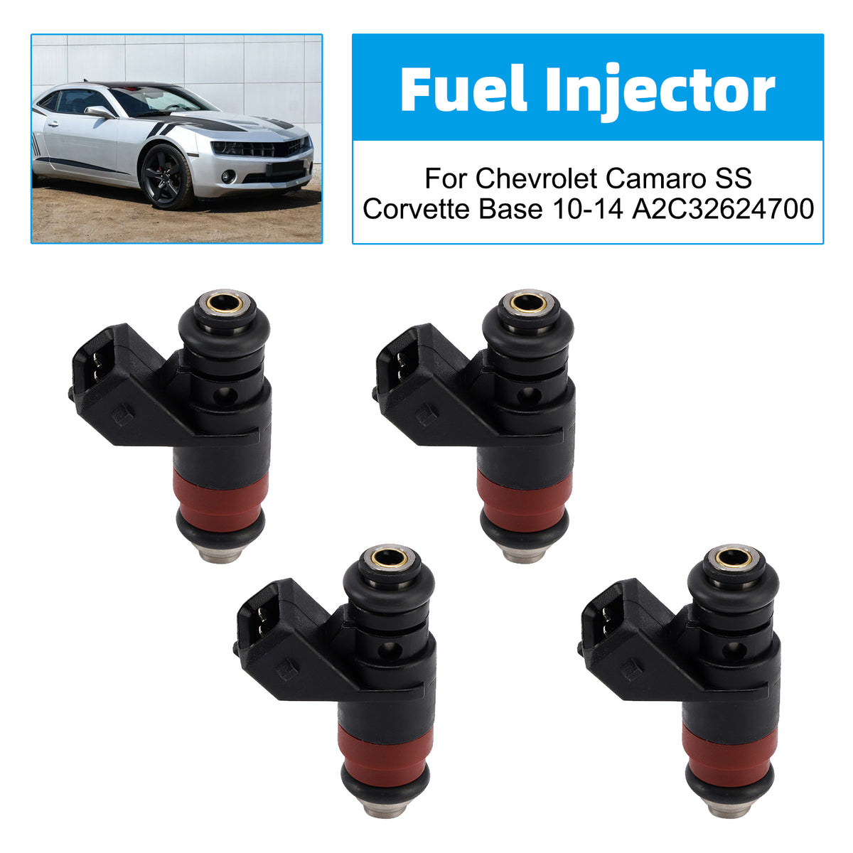 Chevrolet Camaro SS Corvette Base 2010-2014 A2C32624700 4PCS Fuel Injector