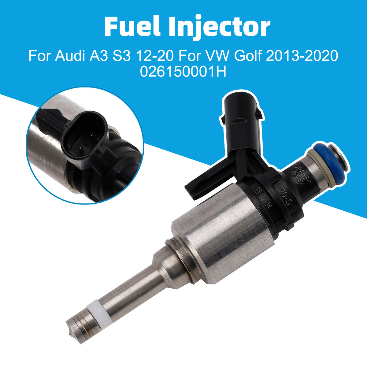 Audi A3 S3 2012-2020 For VW Golf 2013-2020 026150001H 1PCS Fuel Injector
