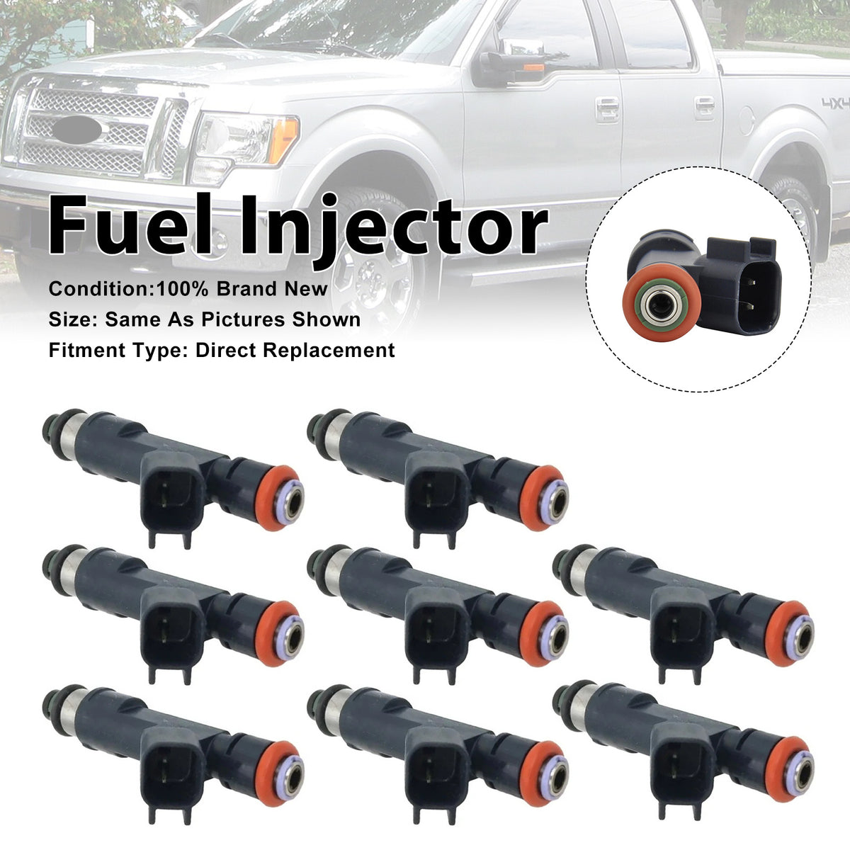 Ford F150 2011-2014 F150 Raptor 2010-2014 AL3E-F7A 8PCS Fuel Injector