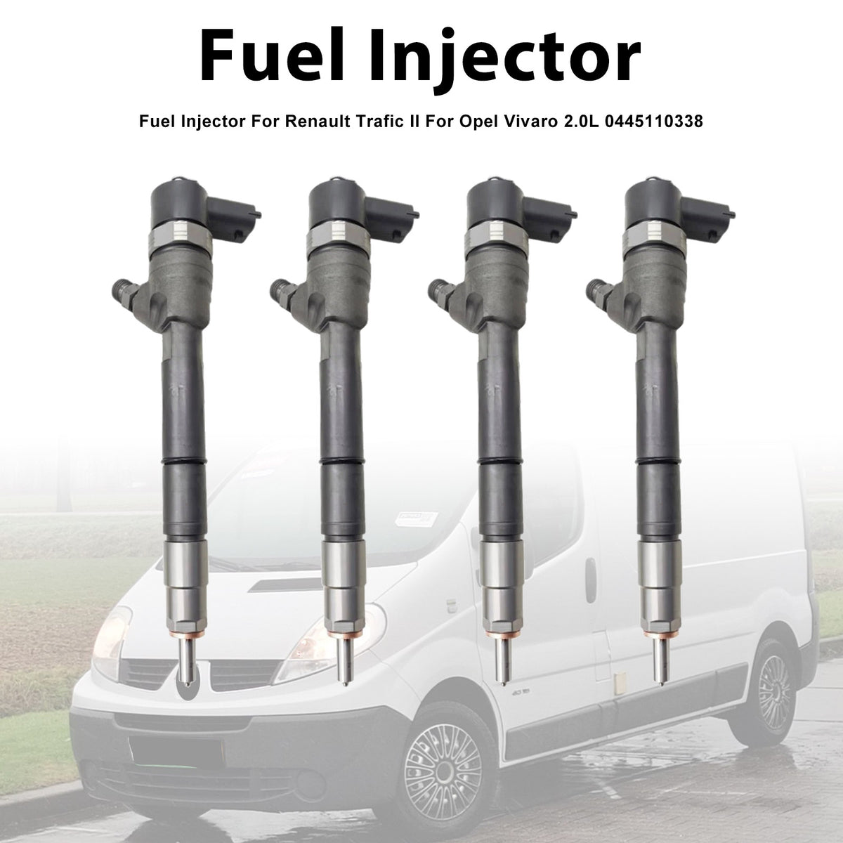 Renault Trafic II For Opel Vivaro 2.0L 0445110338 4PCS Fuel Injector