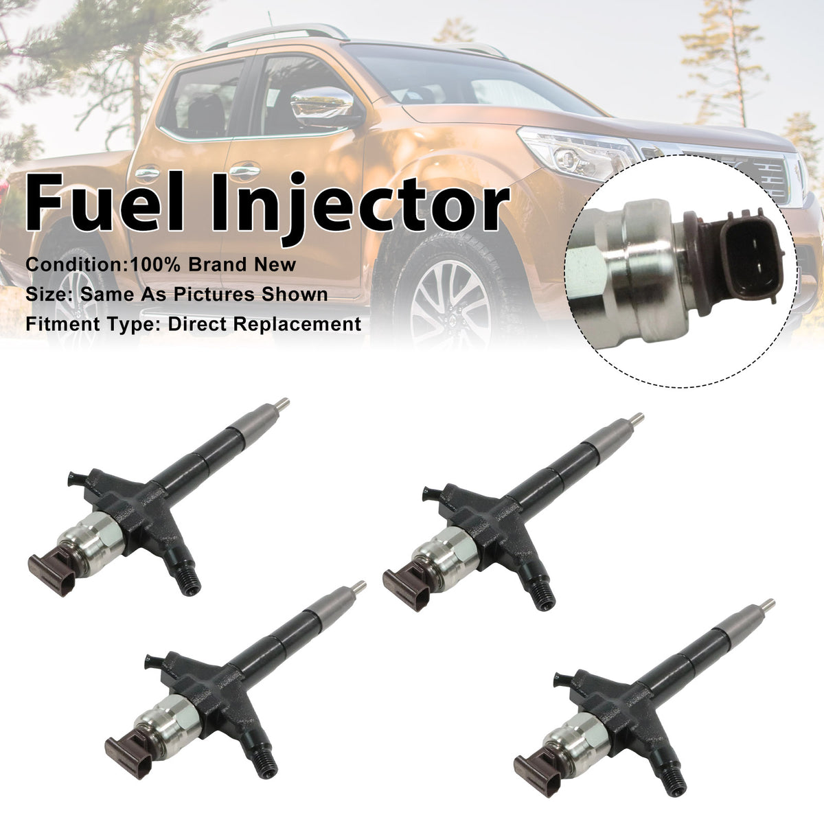 Nissan Navara NP300 295050-1060 16600-3XN0A 4PCS Fuel Injector