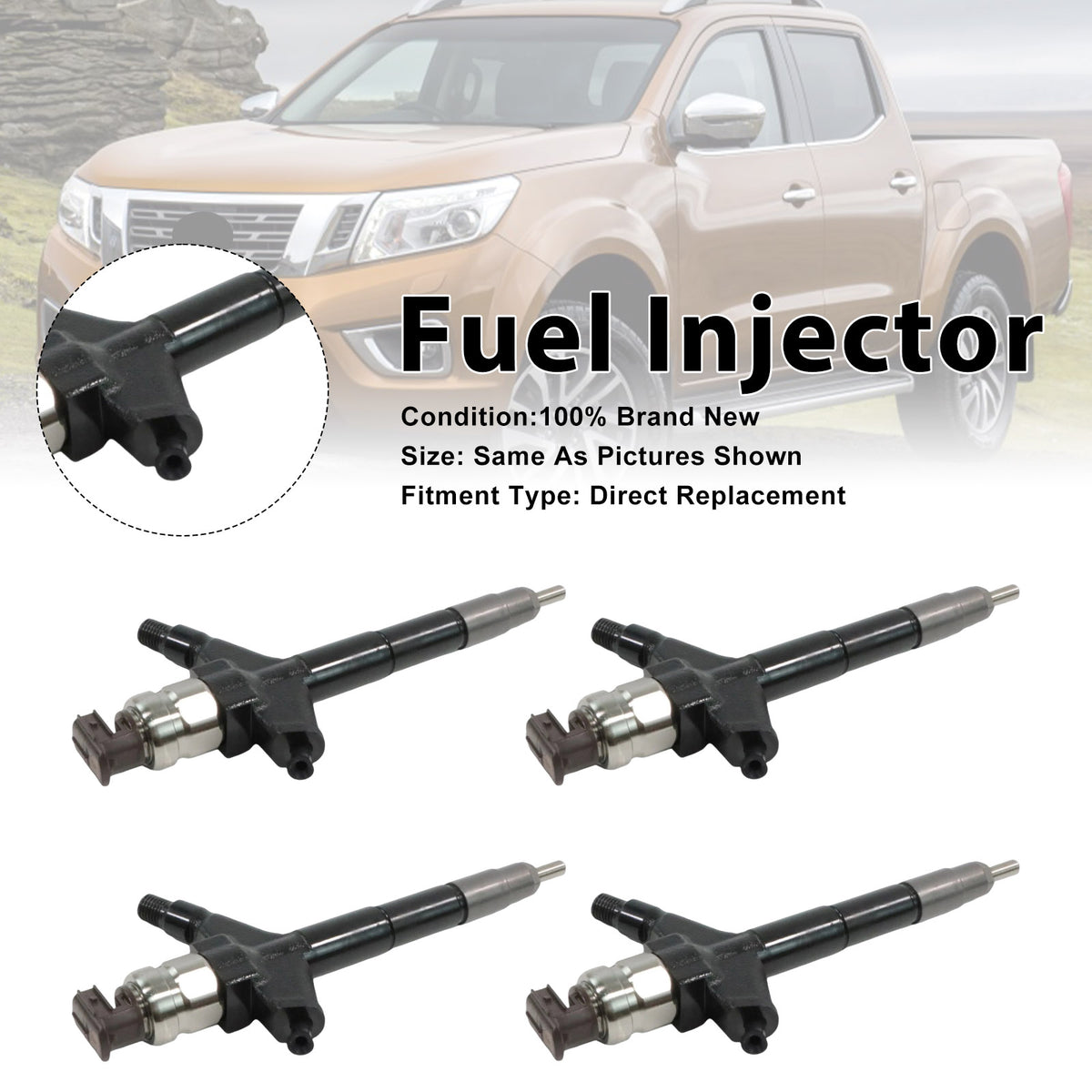 Nissan Navara NP300 295050-1060 16600-3XN0A 4PCS Fuel Injector