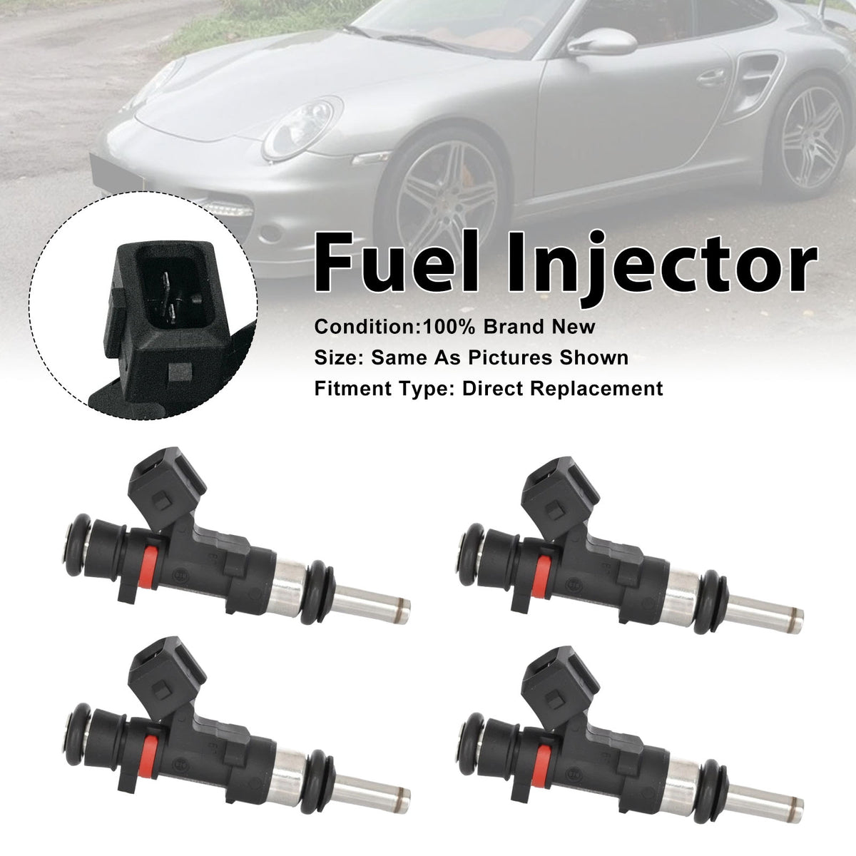 Porsche 911 997 3.6 GT2 RS 2010-2011 0280158123 4PCS Fuel Injector