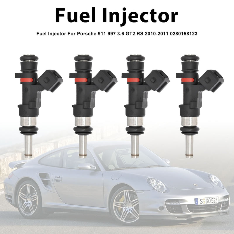 Porsche 911 997 3.6 GT2 RS 2010-2011 0280158123 4PCS Fuel Injector