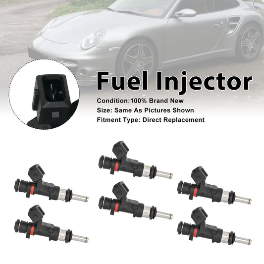 Porsche 911 997 3.6 GT2 RS 2010-2011 0280158123 6PCS Fuel Injector