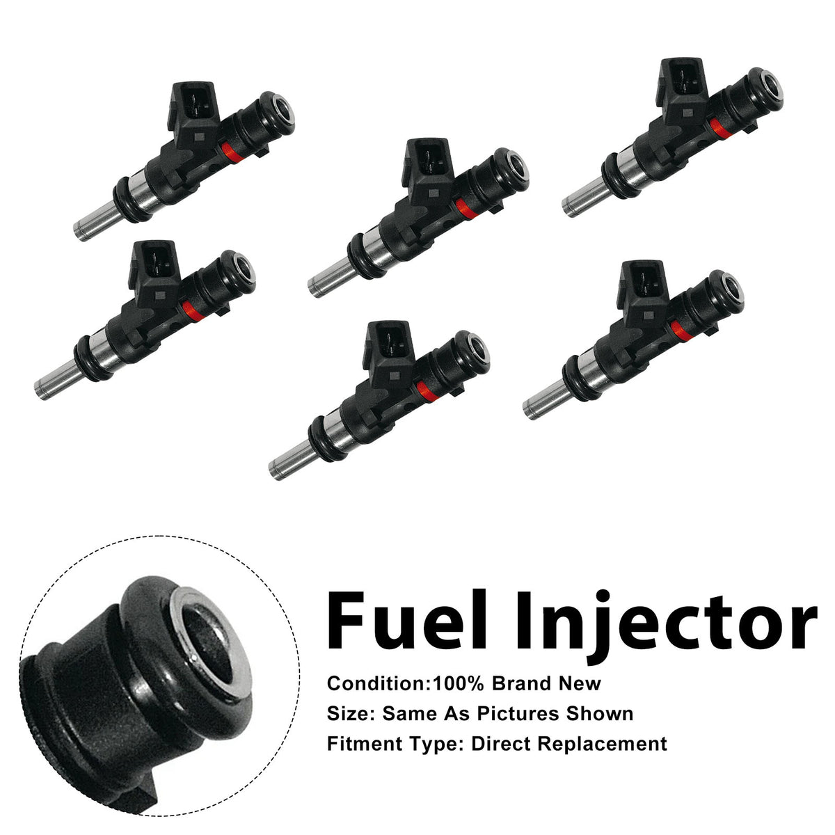 Porsche 911 997 3.6 GT2 RS 2010-2011 0280158123 6PCS Fuel Injector