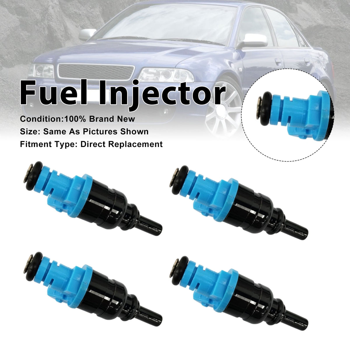 Audi A4 1.6L 1994-2008 1.8 quattro 1995-2000 058133551F 4PCS Fuel Injector