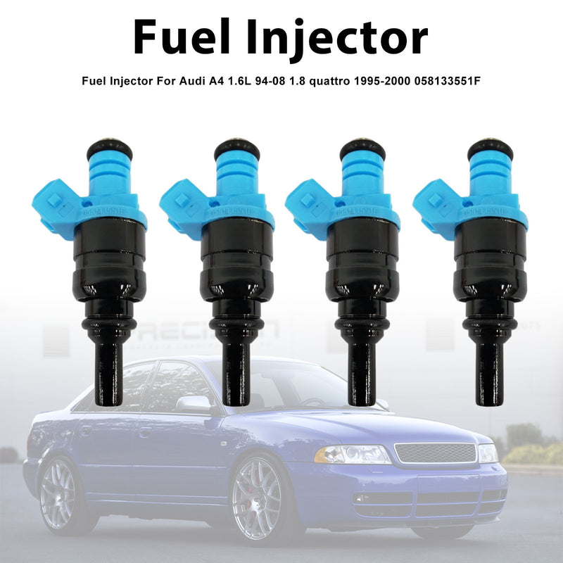Audi A4 1.6L 1994-2008 1.8 quattro 1995-2000 058133551F 4PCS Fuel Injector