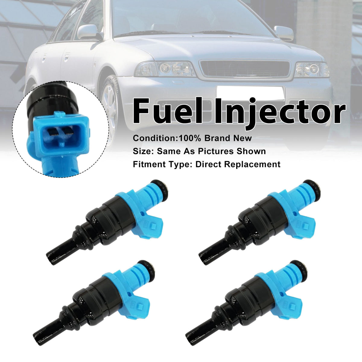 Audi A4 1.6L 1994-2008 1.8 quattro 1995-2000 058133551F 4PCS Fuel Injector