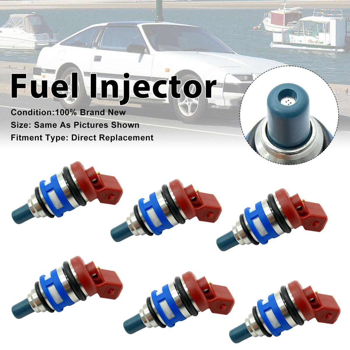Nissan 300ZX 1984-1990 Maxima 1988-1994 16600-15V02 6PCS Fuel Injector